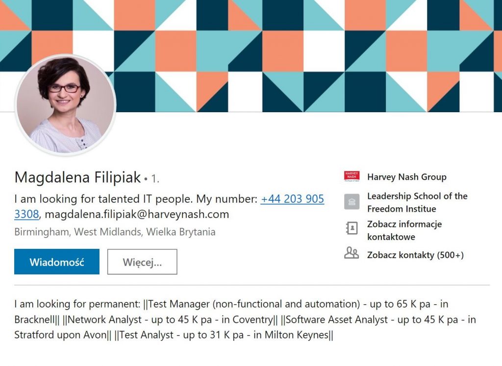 transformacja profilu na linkedin