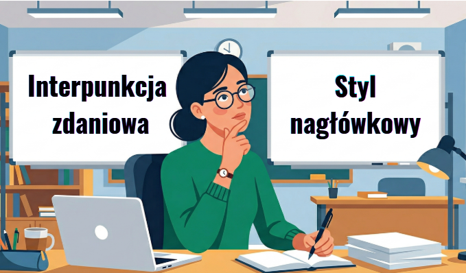 interpunkcja zdaniowa vs styl nagłówkowy